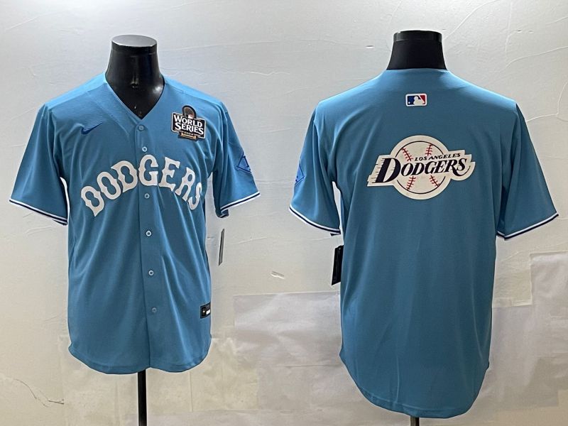 Men Los Angeles Dodgers Blank Light Blue Throwback Game 2025 Nike MLB Jersey style 36->los angeles dodgers->MLB Jersey